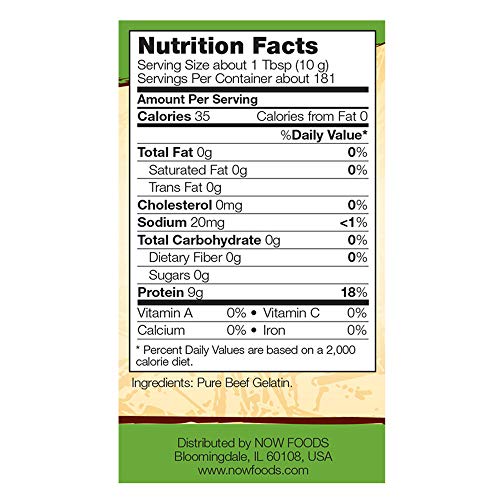 Now Foods, Beef Gelatin Powder, Natural Thickening Agent, Source