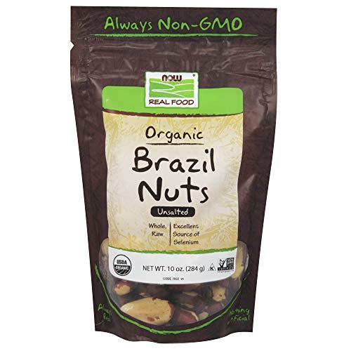 Now Foods Certified Organic Brazil Nuts, Whole, Raw And Unsalted