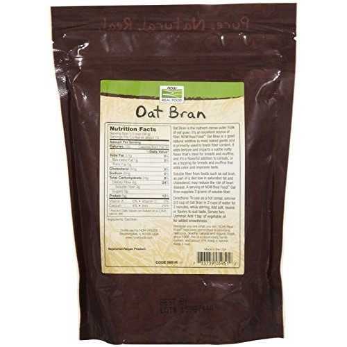 Now Foods Natural Oat Bran - 14 Oz - 2 Pk