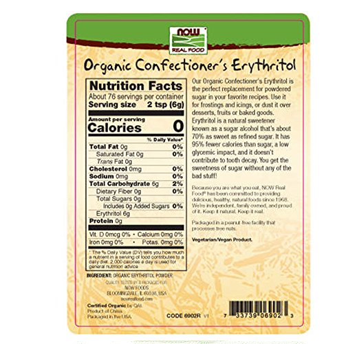 Now Foods, Organic Confectioners Erythritol Powder, Replacement