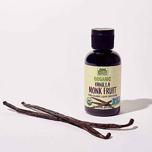 Now Foods Organic Liquid Monk Fruit, Vanilla, 1.8 Fl.Oz