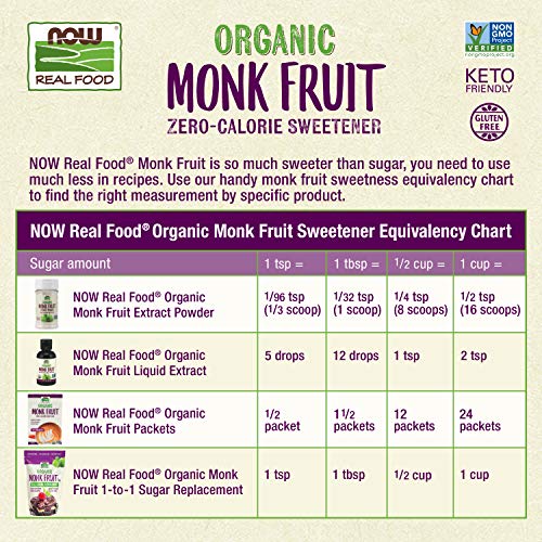 Now Foods Organic Liquid Monk Fruit, Vanilla, 1.8 Fl.Oz