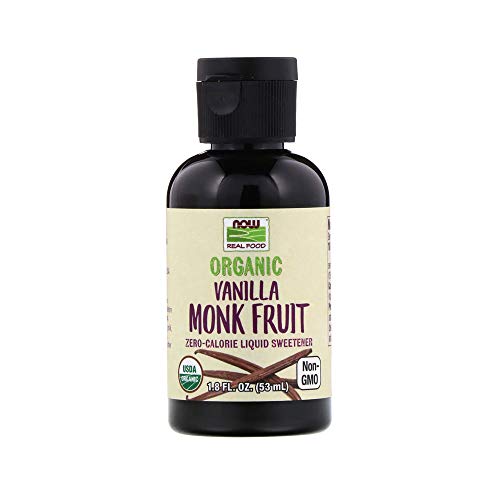 Now Foods Organic Liquid Monk Fruit, Vanilla, 1.8 Fl.Oz