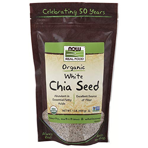 Now Foods, Organic White Chia Seeds, Source Of Essential Fatty A