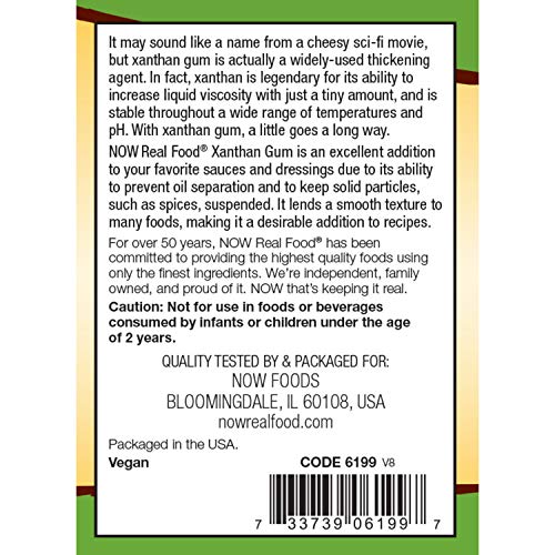 Now Foods, Xanthan Gum Pure Powder, Kosher And Gluten-Free Natur