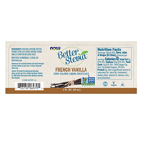 Now Foods Betterstevia- Liquid, French Vanilla 2Oz