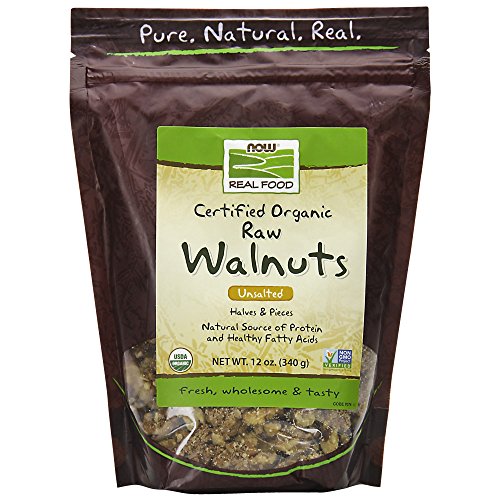 NOW Foods, Certified Organic Walnuts, Raw and Unsalted, Halves a...