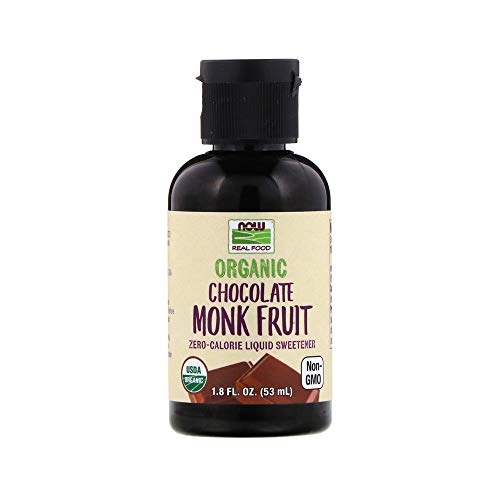 Now Foods, Organic Liquid Monk Fruit, Chocolate, Zero-Calorie Sw