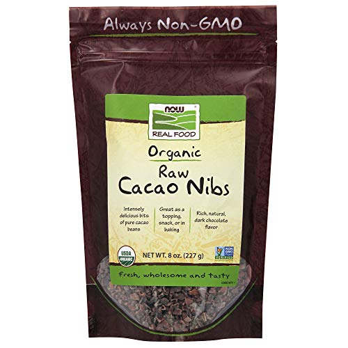 Now Natural Foods, Organic Raw Cacao Nibs, Rich, Pure Cacao Bean