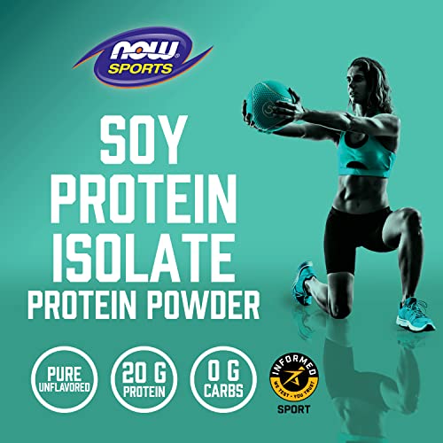 Now Sports Nutrition, Soy Protein Isolate 20 G, 0 Carbs, Unflavo