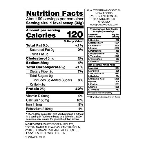 Now Sports Nutrition, Whey Protein Isolate, 25 G With Bcaas, Unf
