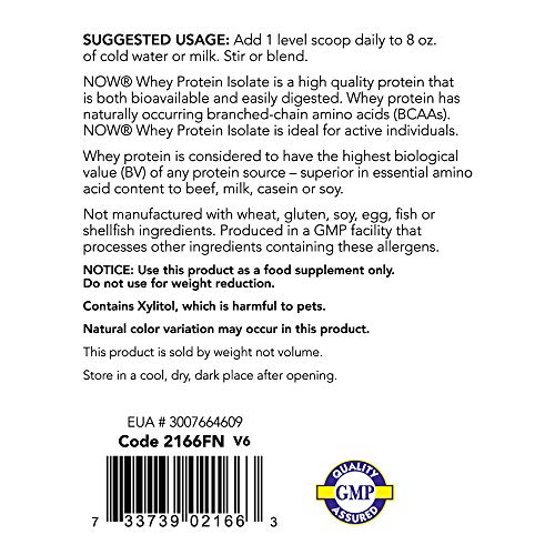 Now Sports Nutrition, Whey Protein Isolate, 25 G With Bcaas, Unf