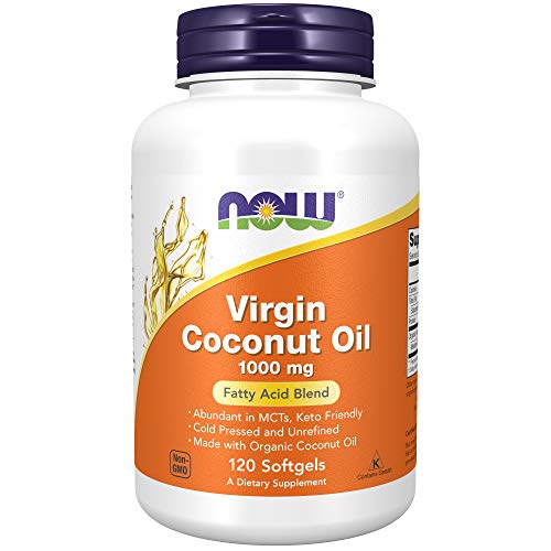 Now Supplements, Virgin Coconut Oil 1000 Mg, Cold Pressed And Un
