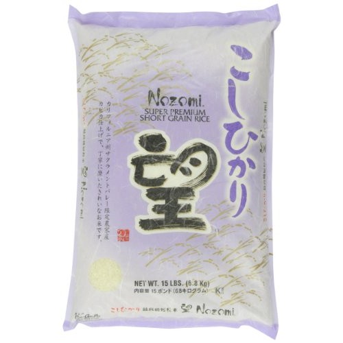 Nozomi Super Premium Short Grain Rice, 15-Pound