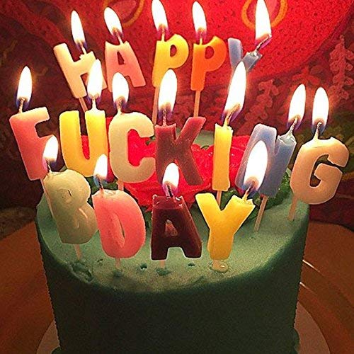 Npw Whos Counting Candles, Happy F-King Bday Birthday Candles