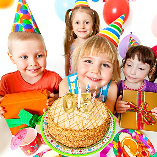 10 Pieces 3D Diamond Shape Birthday Candle Numeral 0-9 Candle Go