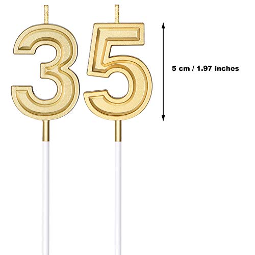 35Th Birthday Candles Cake Numeral Candles Happy Birthday Cake C