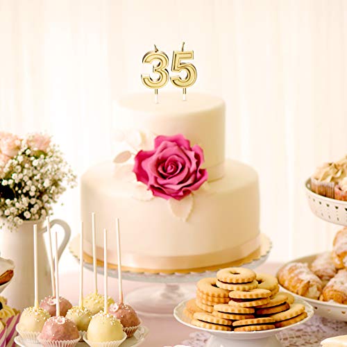 35Th Birthday Candles Cake Numeral Candles Happy Birthday Cake C