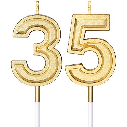 35Th Birthday Candles Cake Numeral Candles Happy Birthday Cake C