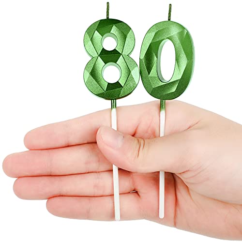 80Th Birthday Candles Cake Numeral Candles Happy Birthday Cake C