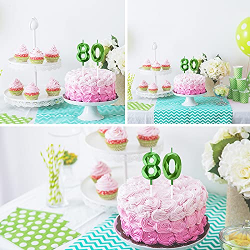 80Th Birthday Candles Cake Numeral Candles Happy Birthday Cake C