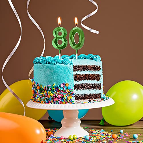 80Th Birthday Candles Cake Numeral Candles Happy Birthday Cake C