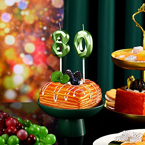 80Th Birthday Candles Cake Numeral Candles Happy Birthday Cake C