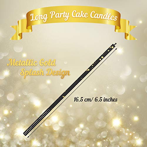 Nuanchu 12 Pieces Birthday Cake Candles Long Thin Holiday Candle