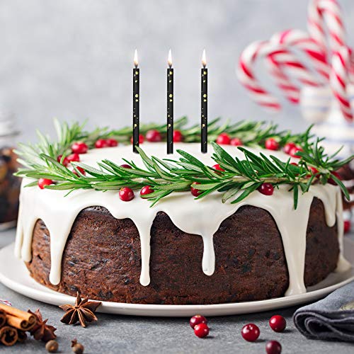 Nuanchu 12 Pieces Birthday Cake Candles Long Thin Holiday Candle