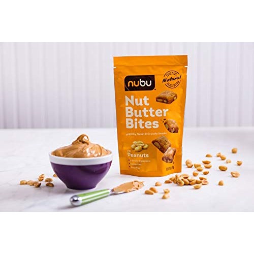Nubu Nut Butter Bites With Peanuts Poppable Sweet &Amp; Crunchy Snac