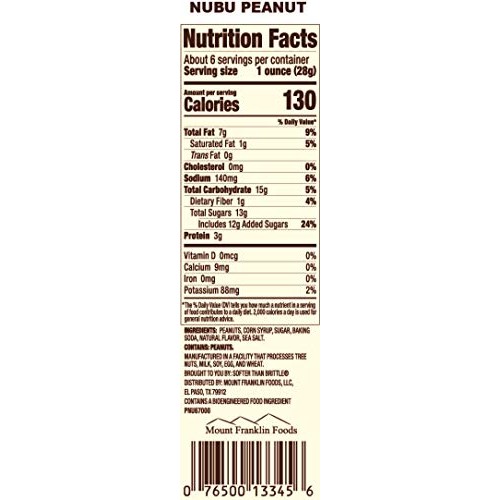 Nubu Nut Butter Bites With Peanuts Poppable Sweet &Amp; Crunchy Snac