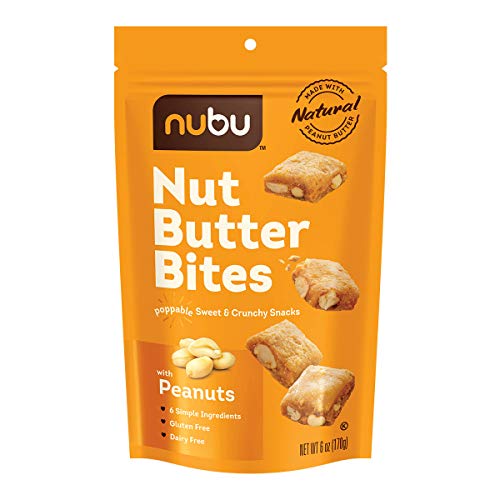 Nubu Nut Butter Bites With Peanuts Poppable Sweet &Amp; Crunchy Snac
