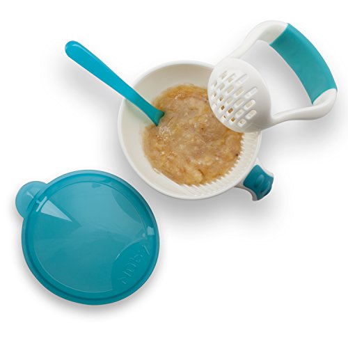 Nuby Garden Fresh Mash N Feed Bowl With Spoon And Food Masher,