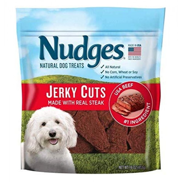 Nudges Steak Jerky Dog Treats, 16 Oz