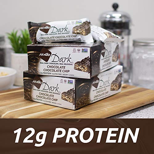 Nugo Dark Chocolate Chip, 12G Vegan Protein, 200 Calorie, Gluten