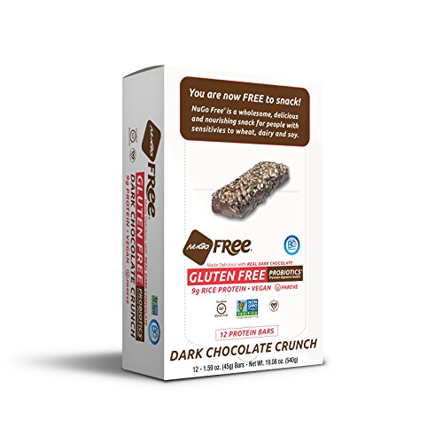 Nugo Free Dark Chocolate Crunch, 9G Vegan Protein, Probiotics, G