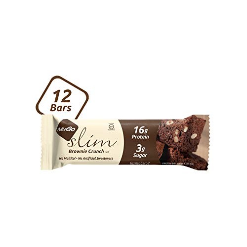 Nugo Slim Dark Chocolate Brownie Crunch, 16G Protein, 3G Sugar,