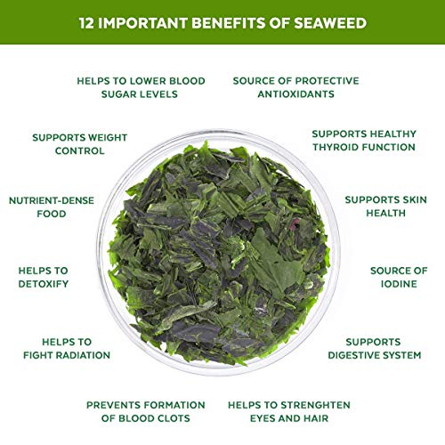 Organic Kombu Flakes - 1Oz. Young Pure Seaweed Grown In North At