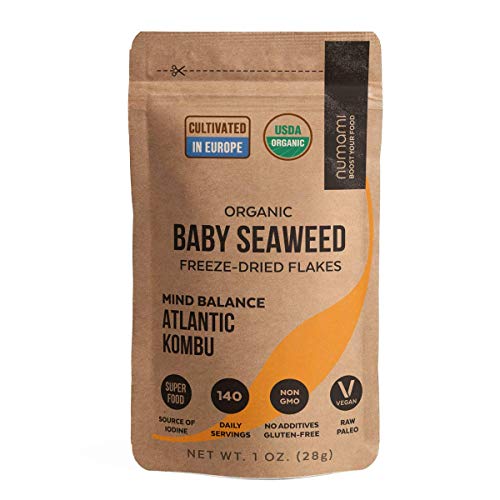 Organic Kombu Flakes - 1Oz. Young Pure Seaweed Grown In North At