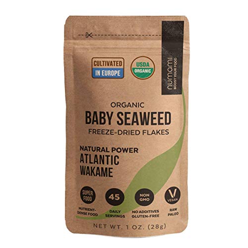 Organic Wakame Flakes - 1Oz. Young Pure Seaweed Grown In North A