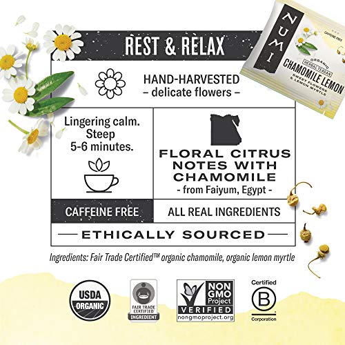 Numi Organic Herbal Tea Variety Pack, 18 Count Box Pack Of 3,