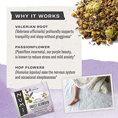 Numi Organic Herbal Tea Variety Pack, 18 Count Box Pack Of 3,