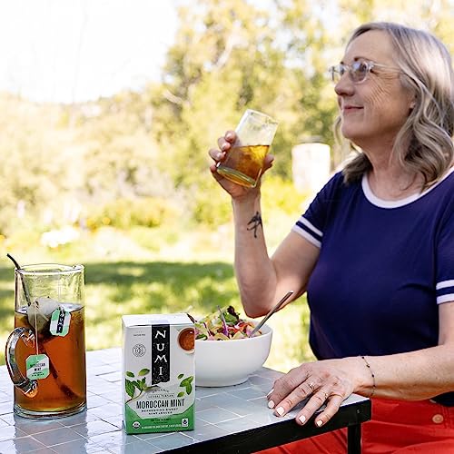 Numi Organic Moroccan Mint Tea, 18 Tea Bags, Refreshing Nana Min...