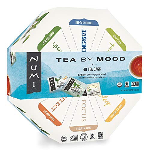 Numi Organic Tea By Mood Gift Set, 40 Count Tea Bag Assortment -