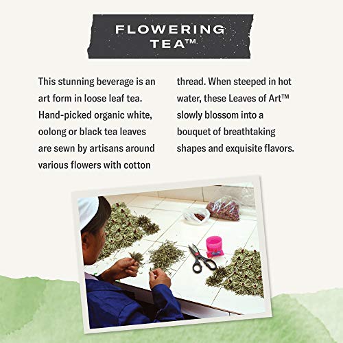 Numi Organic Tea Dancing Leaves Flowering Tea Gift Set, 5 Tea Bl