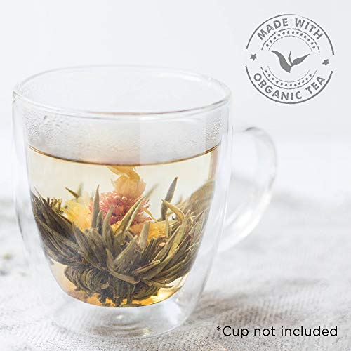 Numi Organic Tea Flowering Tea Gift Set, 6 Tea Blossoms With 16