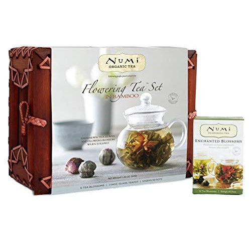 Numi Organic Tea Flowering Tea Gift Set, 6 Tea Blossoms With 16