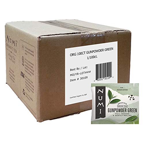 Numi Organic Tea Gunpowder Green, 100 Count Pack Of 1 Box Of T