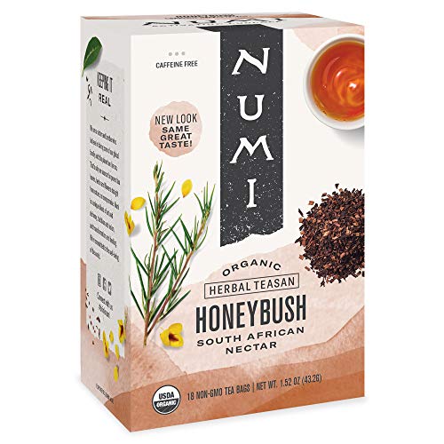 Numi Organic Tea Honeybush, 18 Count Box Of Tea Bags, Herbal Tea