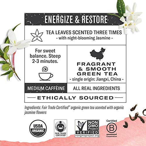 Numi Organic Tea Jasmine Green, 16 Ounce Pouch, Loose Leaf Tea ...